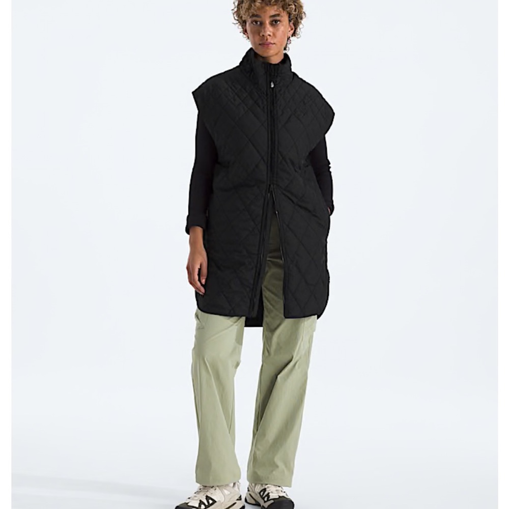 The North Face long quilted vest